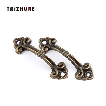 8pcs 4815mm Mini Vintage Handle Metal Antique Box Drawer Knobs Old Door knob Retro Kitchen Cabinet Handles