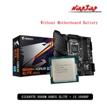 Intel Core I5 10400F Cpu + Ga B560M Aorus Elite Moederbord Pak Geen Geïntegreerde Grafische Kaart Lga 1200 Nieuwe Maar zonder Coole