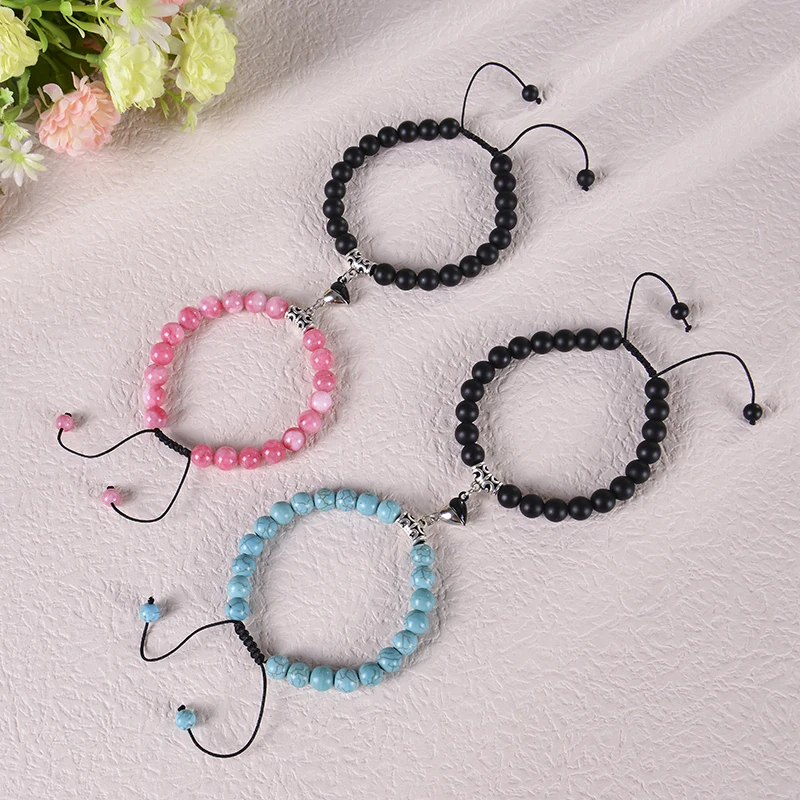 Браслет с бусинами из натурального камня 2 шт. | Украшения и аксессуары