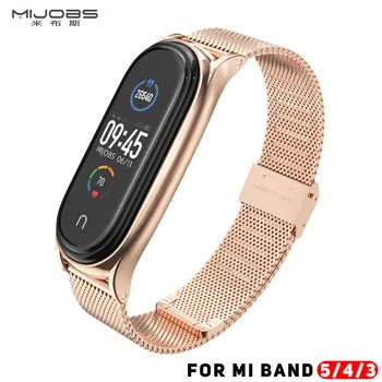 

Strap for Xiaomi Mi Band 4 3 Strap Metal Stainless Steel For Mi Band 4 3 Strap Compatible Bracelet for Miband 4 3 Wristbands