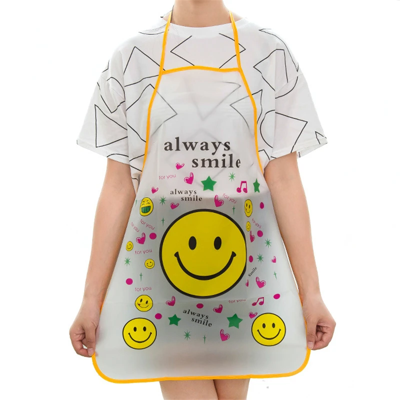 Cartoon Aprons Kitty Dora Bib Apron Cartoon Long Sleeve Cuff Waterproof Aprons Gowns Suits For Women Kitchen Apron