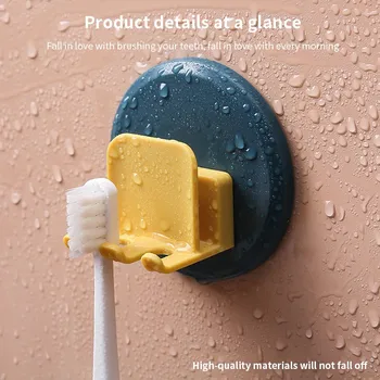 

Wall Mounted Self-adhesive Mouthwash Cup Toothbrush Holder Set ABS/PP Wall Hanging Bathroom Accessories Multifunction Hanger