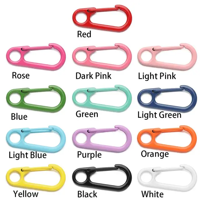 Mousqueton Clips,Boucle De Verrouillage Mousqueton,Mousquetons En Plastique Petit Molle Clip Tactique Crochets D-Ring Molle,10 Pcs - Bricolage