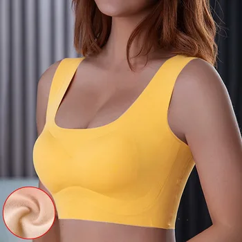 

HEFLASHOR Women Winter Warm Body Thermal Sleeveless Body Shaping Camisole Padded Inserts Push Up Bra Lifter Underwear Tops 2020