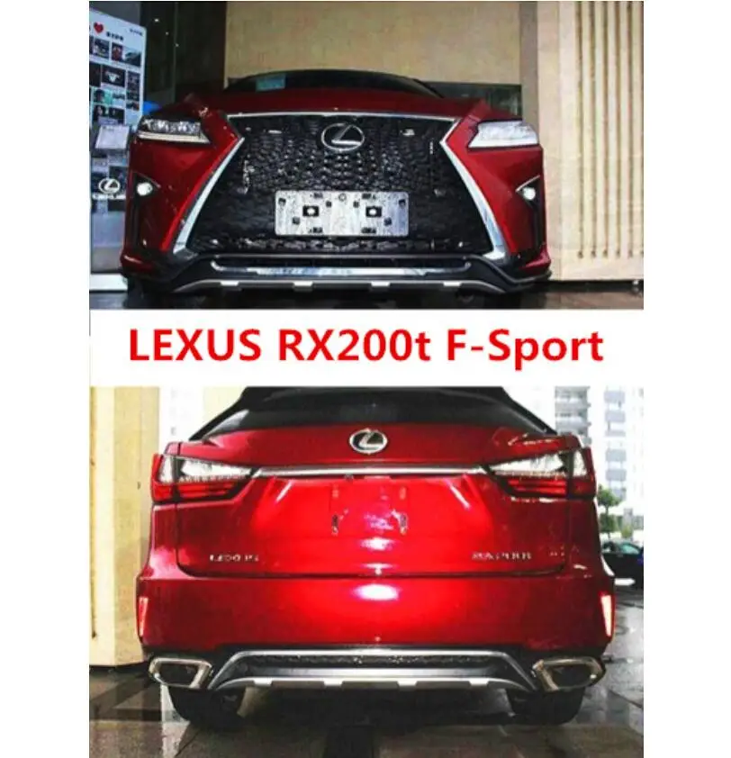 Для автомобильного бампера для LEXUS RX200t RX450H RX200t F-Sport. высокое качество защитная пластина передняя+ задняя автомобильные аксессуары - Цвет: LEXUS F Sport
