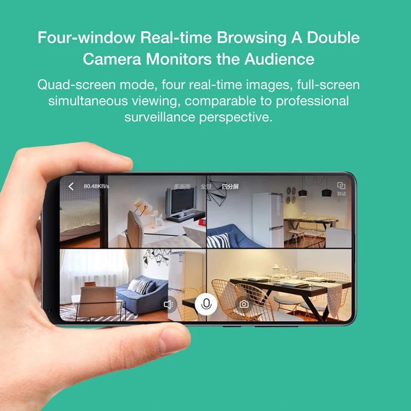 Tanie Xiaomi Hualai Xiaofang inteligentny aparat fotograficzny podwójny obiektyw wersja 360°x2 panoramiczna kamera sieciowa ip z widzenie nocne z wykorzystaniem podczerwieni