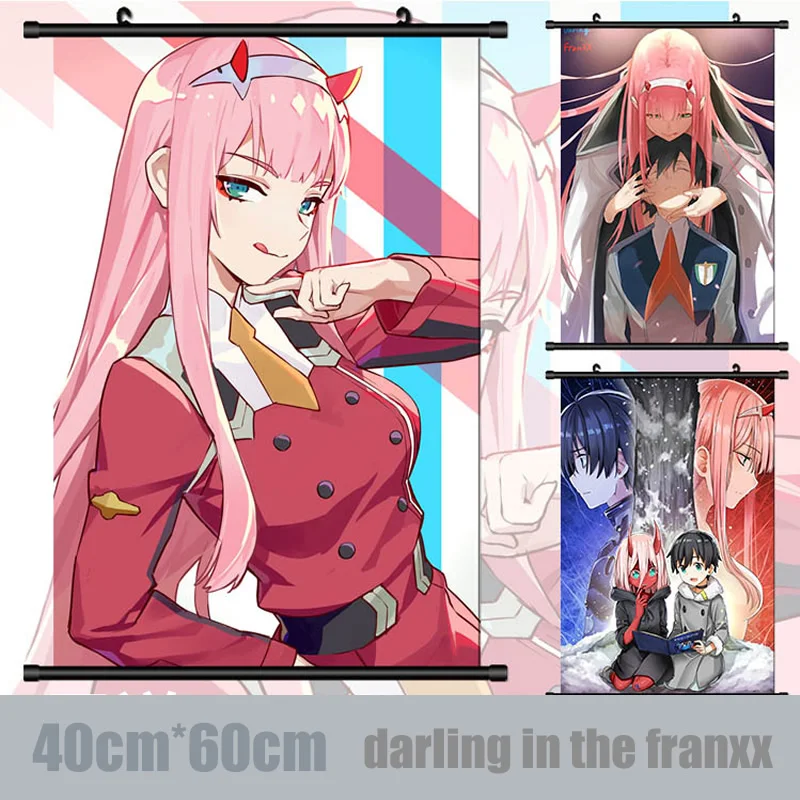 

Classic Anime darling in the franxx characters Zero Two High definition canvas posters hanging scroll paintings Worth collecting