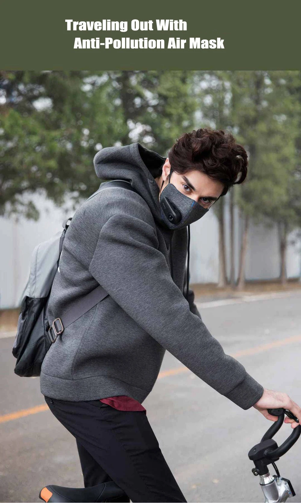 Youpin Purely Anti-Pollution Air Sport Mask with PM2.5 550mAh Rechargeable Filter Three-dimensional Structure Excellent Purify