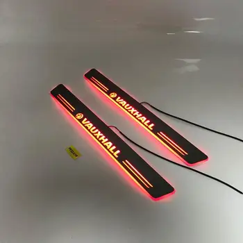 

Express delivery led door sill plate strip welcome light threshold guard protectors for Opel vauxhall