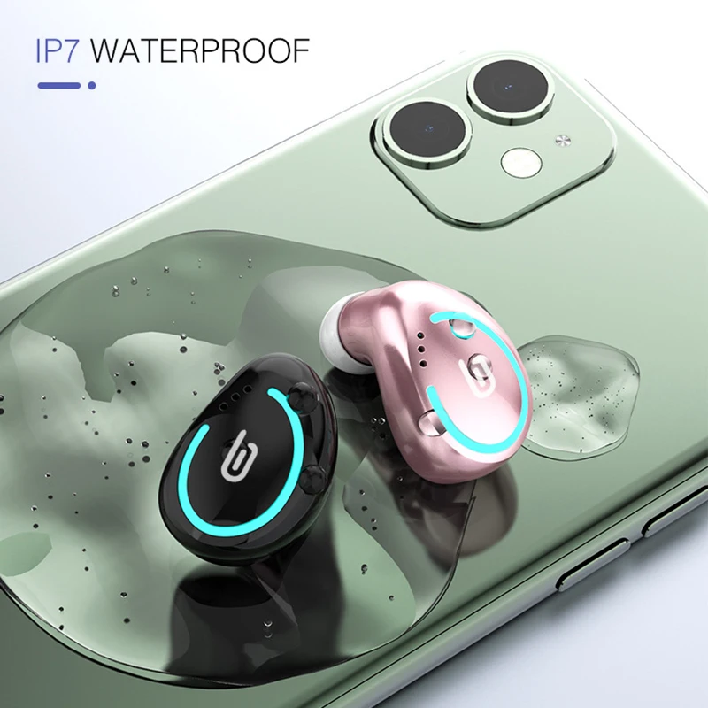 Single Wireless Mini BT5 0 Earphone In Ear Headset Headphone with Charge Box VDX99
