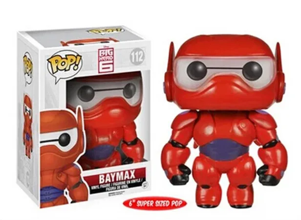 Funko Pop супер морской с буквенным принтом «Большой Герой» 6 Baymax белый жир 111
