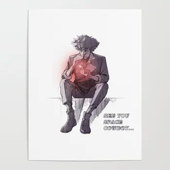 

Japan Anime Cowboy Bebop Smoking Canvas HD Printed Poster Home Decor Painting Wall Art Picture For Living Room Modular Framed
