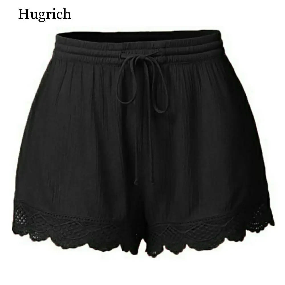 2020 New Fashion Shorts Women Lace Plus Size Rope Tie Shorts Pantalones Cortos Sport Trousers Spodenki Damskie Short Feminino
