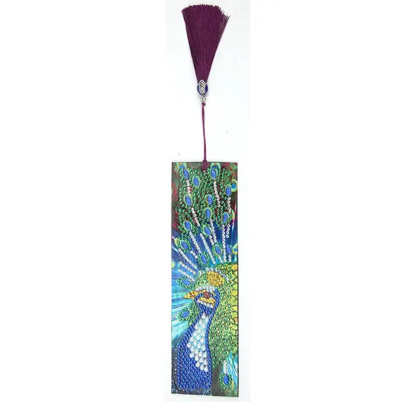 VODOOL DIY Peafowl особой формы алмазная живопись кожа кисточкой Закладка Подарок