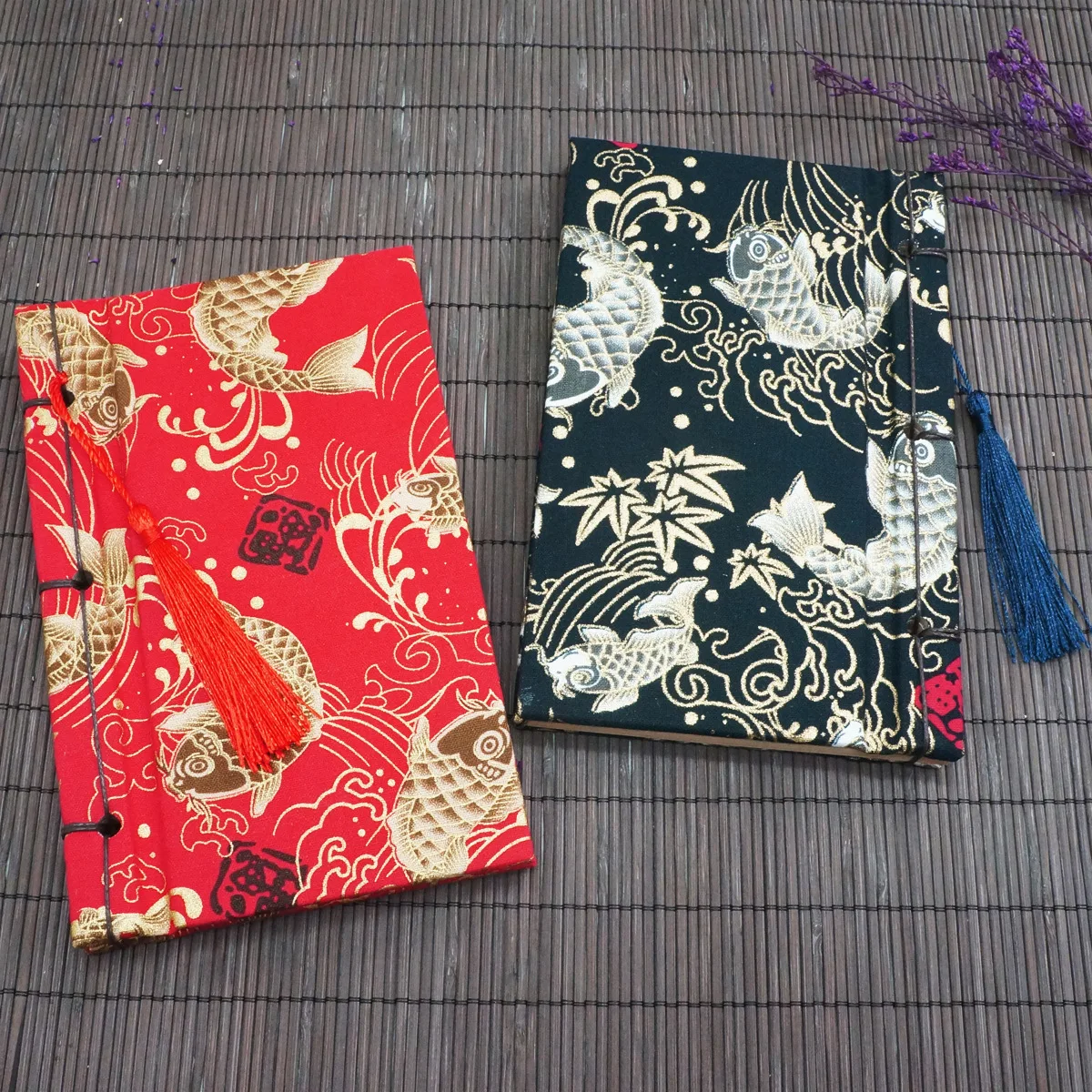 Sui yue fang ручной работы ретро-книга для ноутбука с резьбой тканевый чехол живописная область Подарочная книга Античный стиль ткань Koi Chenyuan