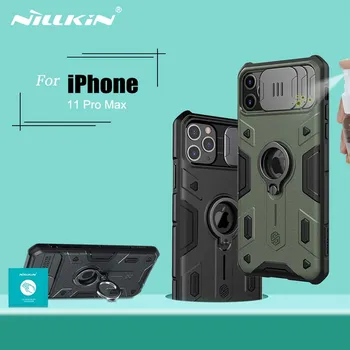 

For iPhone 11 Pro Max Case Nillkin CamShield Armor Case with Ring Kickstand Slide Cover for Camera hoesje for iphone 11 чехол