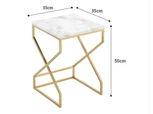 Скандинавский Маленький журнальный столик современный минималистичный гостиная маленькая квартира мраморный журнальный столик диван-комбинация сторона простой угол - Цвет: marble slabs