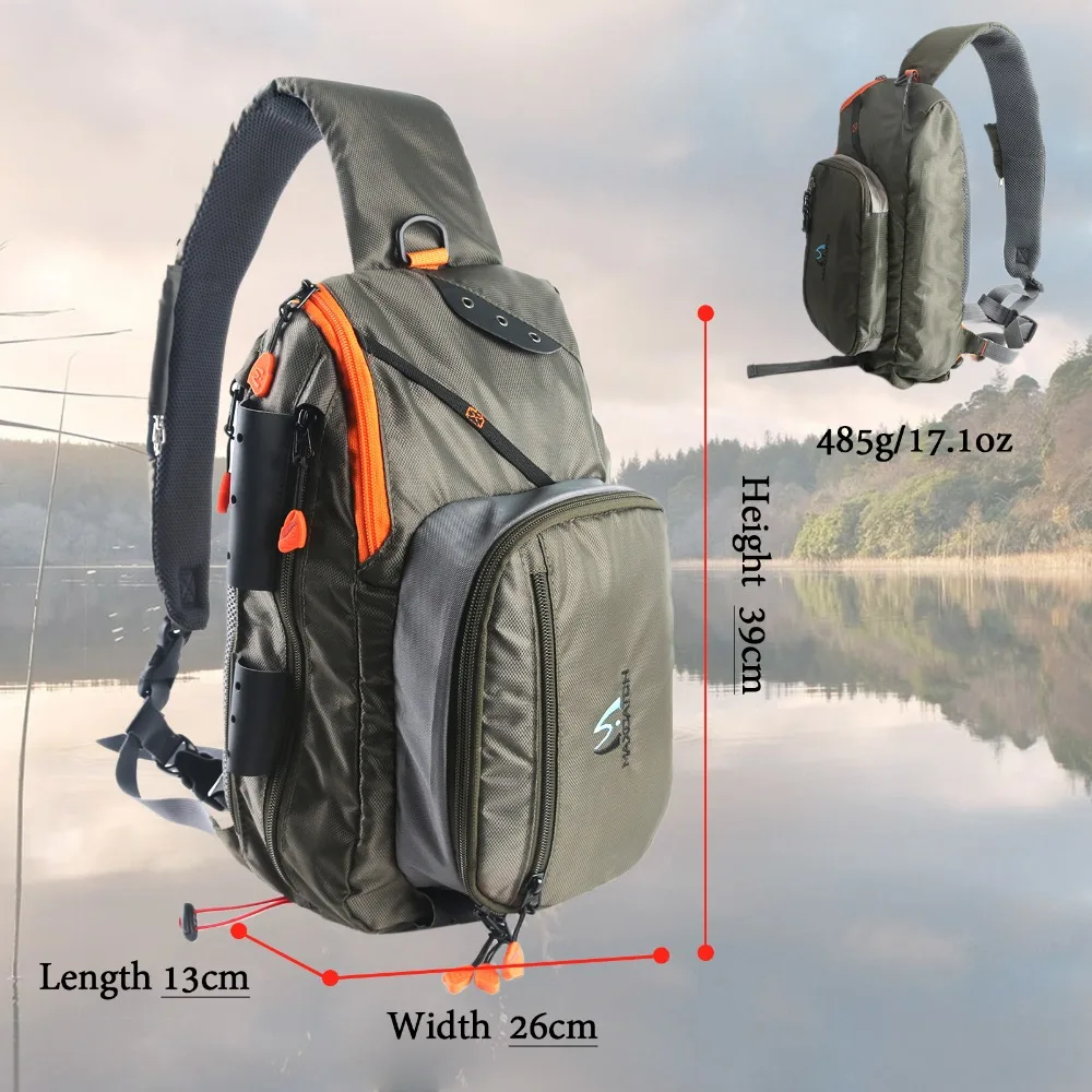  Maximumcatch Fly Fishing Sling Bag Multi-Purpose Shoulder Fishing Back pack with Fly Patch - 32811373849