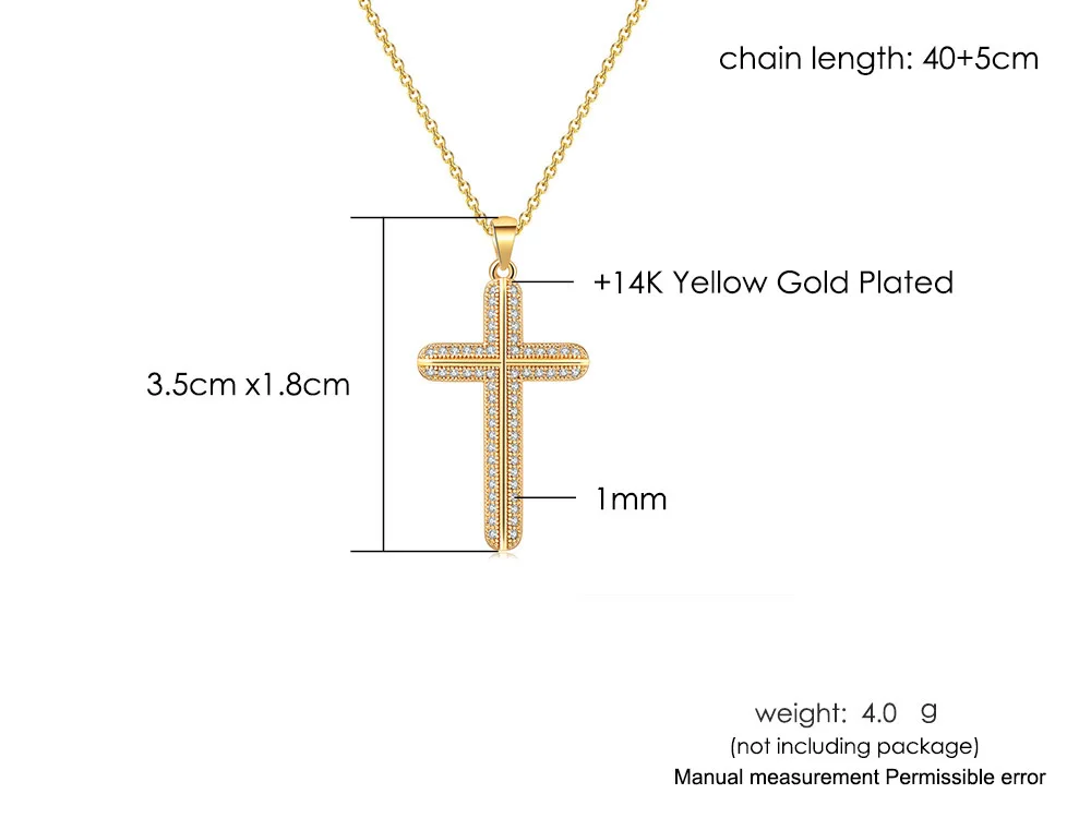 ZHOUYANG Anhänger Halskette Für Frauen Luxus Zirkon Kreuz Licht Gold Farbe Kpop Choker Kette Weihnachten Geschenk Schmuck Großhandel N221 – Detail 6