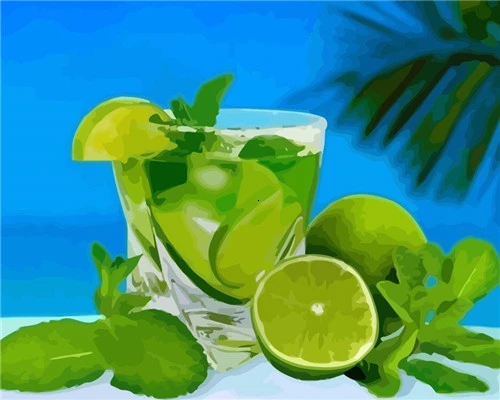 SZHC1384 HUACAN живопись маслом по номерам лимон фрукты расписанные вручную наборы для рисования холст DIY картины еда украшение дома Художественный подарок - Цвет: SZHC1384