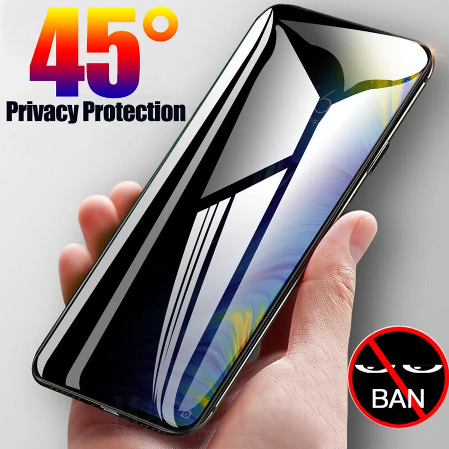 Анти шпионское закаленное стекло для Xiaomi Redmi Note 9 8 7 Pro 9s 8T 9A 8A защита экрана Poco F2