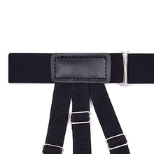 2Pcs/Set Elastic Leg Suspenders Shirt Stays Holder Straps Metal Locking Clamps