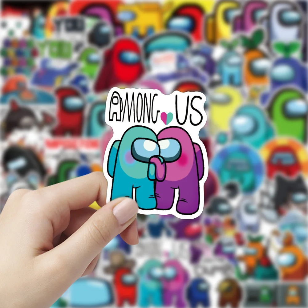 

100pcs/set Among Us Stickers for Graffiti Stickers Luggage Guitar Skateboard Waterproof Stickers Among Us Game Stickers