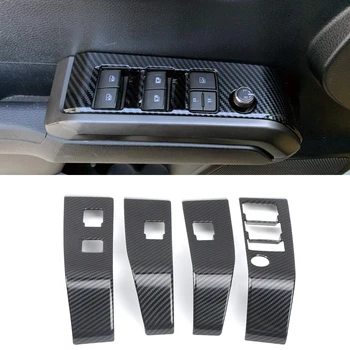 

LHD! For Toyota Tacoma 2016 2017 2018 2019 ABS Carbon Fiber Style Interior Window Switch Lift Button Cover Trim Accessories
