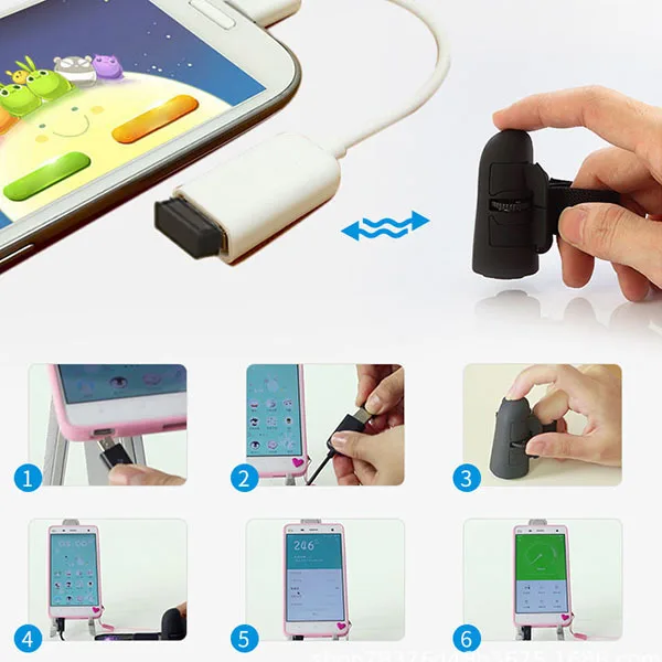Новая улучшенная мини пальчиковая мышь Беспроводная связь USB оптическое кольцо мыши для ноутбука ПК GY88