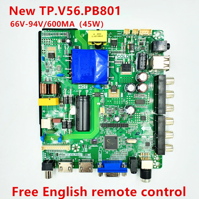 Новая материнская плата LCD TV тп. V56.PB801 бесплатное дистанционный пульт обратите