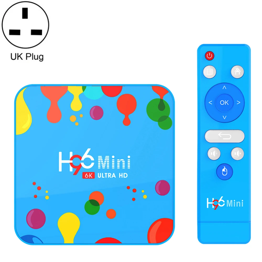 As Shown Высокое качество Android 9,0 H96 мини H6 ТВ коробка четырехъядерный Wifi HD плеер 6K медиаплеер Смарт Android коробки - Цвет: As Shown