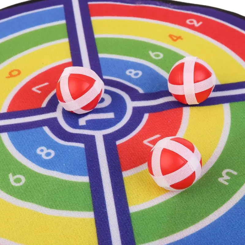 New  Sports Toys Fabric Dart Board Set Kid Ball Target Game For Children Security Toy Sticky Ball Darts 