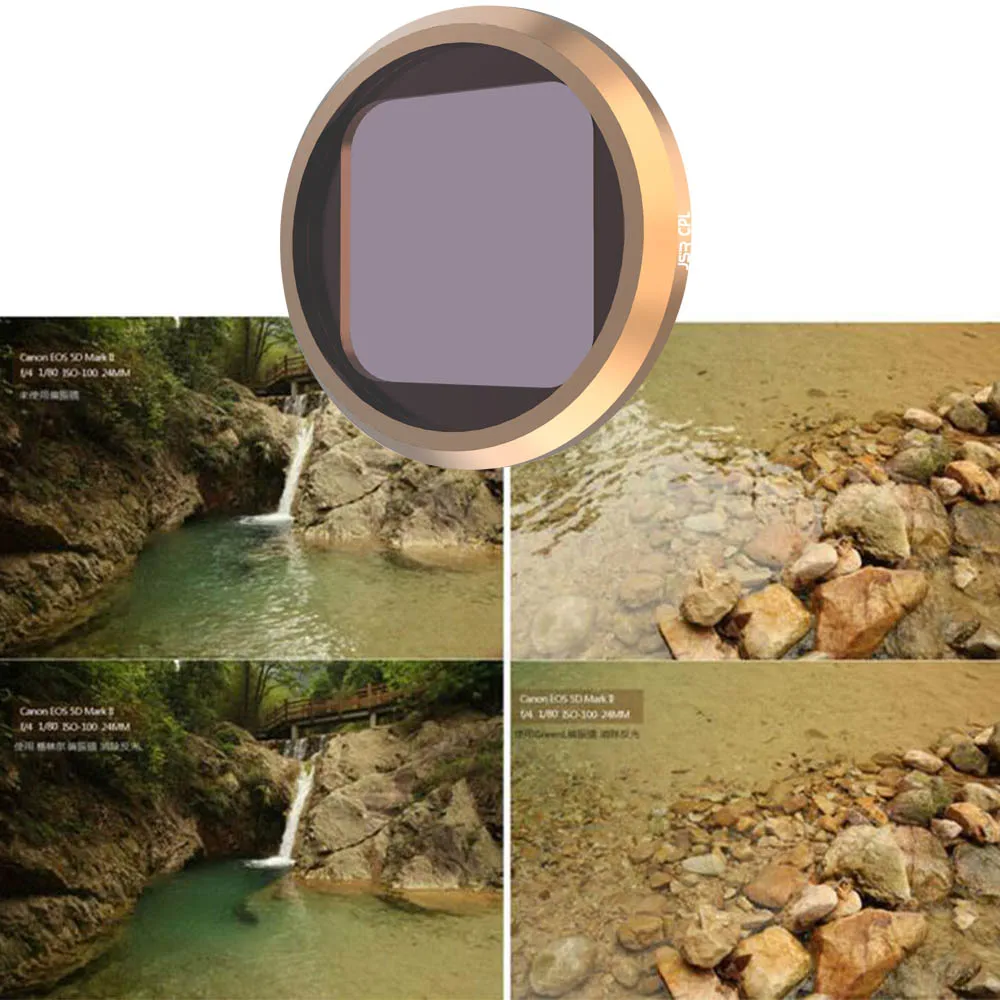 CPL Filter Аксессуары для спортивных действий для Gopro Hero 8, черный фильтр для объектива Hero8, фильтры для тела, поляризатор UV/CPL/ND8/16, набор, защита объектива - Цвет: CPL Filter
