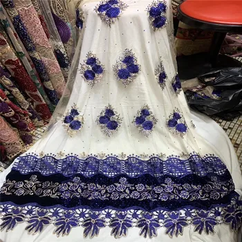 

NaXiu Latest Velvet Sequins Lace Fabric French Nigerian Lace Fabrics 2019 High Quality African Lace Fabric For Wedding
