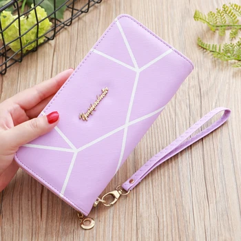 

2020 New Fashion Women Wallet Soft PU Leather Zipper Wallet Long Women's Clutch Wallet Female Designer Coin Card Purse