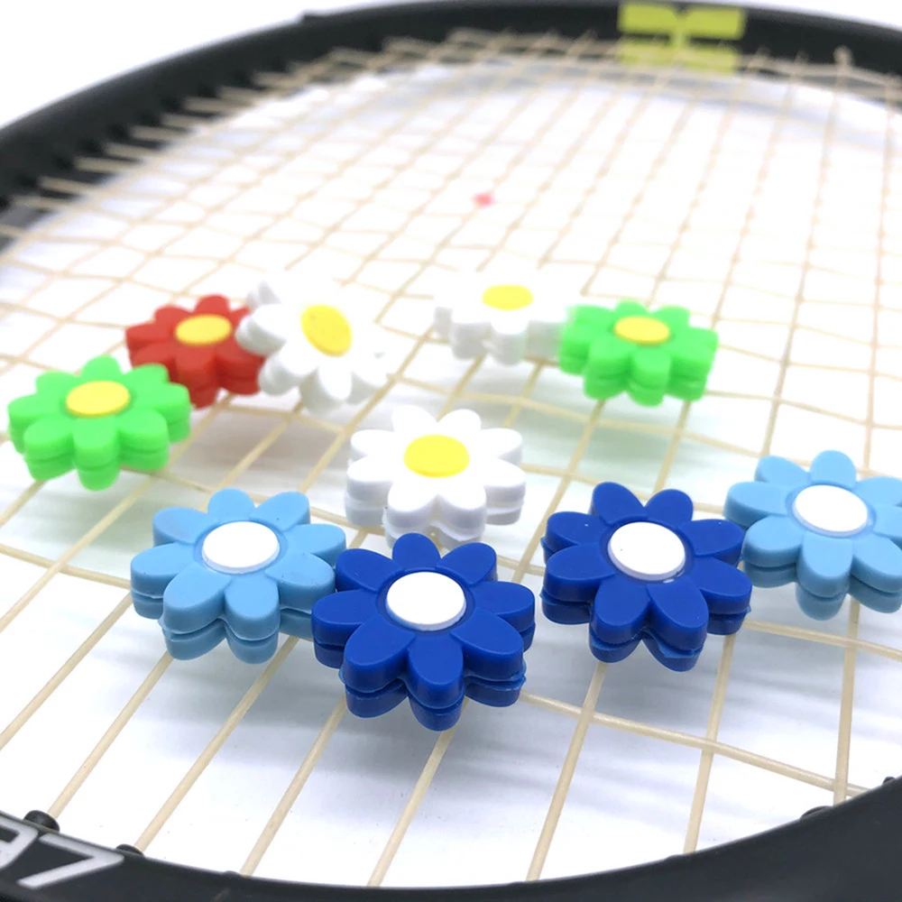 4Pcs/2Pcs Retail Tennis Racket Vibration Dampeners Silicone Cartoon Petal Shape Anti-Vibration Shock Absorber Tennis Accessories tennis accessories tennis racket shock absorber