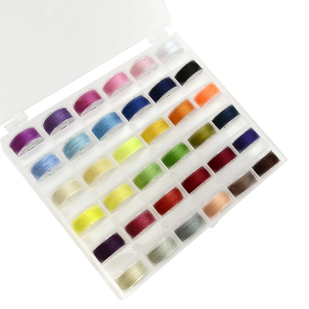 36 50 Bobbins Box Packed Home Assorted Color Measuring Tape Sewing Thread Set Universal Lint Free DIY Scissor Craft For Brother - Цвет: 36pcs