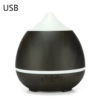 

250ml 5V USB Aromatherapy Essential Oil Diffuser Wood Grain Ultrasonic Cool Mist Humidifier with 7 LED Colors Light