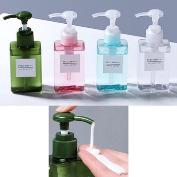 

1PC Transparent Protable 100ML Soap Shampoo Lotion Foam Water Plastic Pressed Pump Spray Bottle Refillable