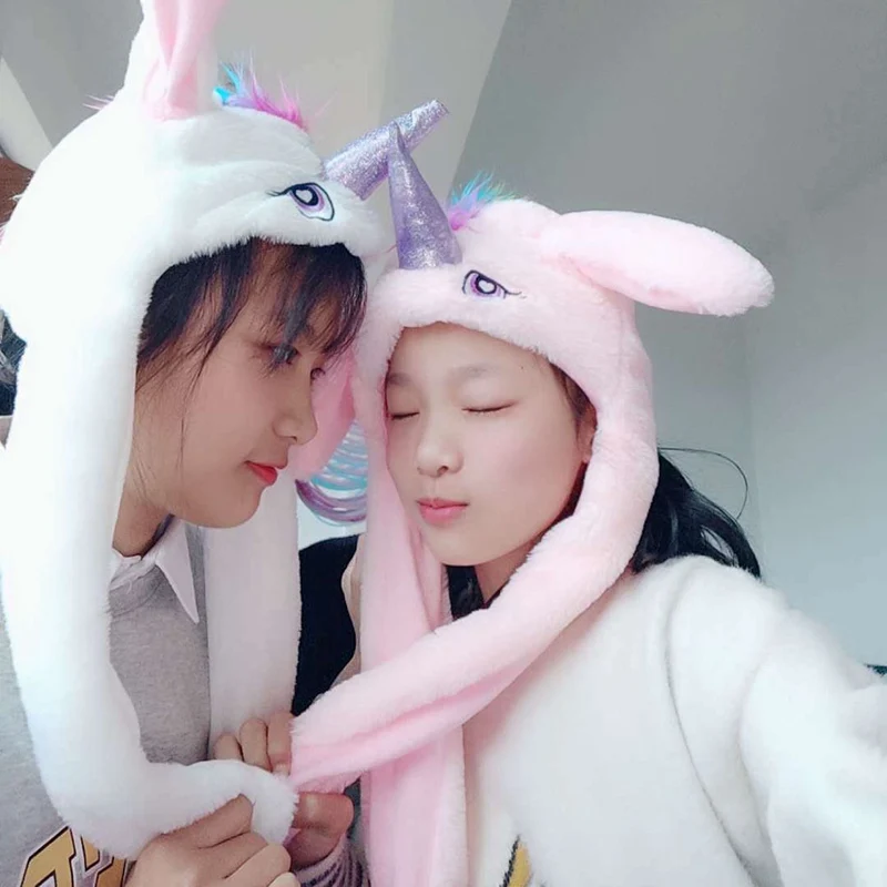 

Womens Kids Teens Soft Long Animal Unicorn Hat Hood Scarf Pocket Fleece Lined Snood Xmas