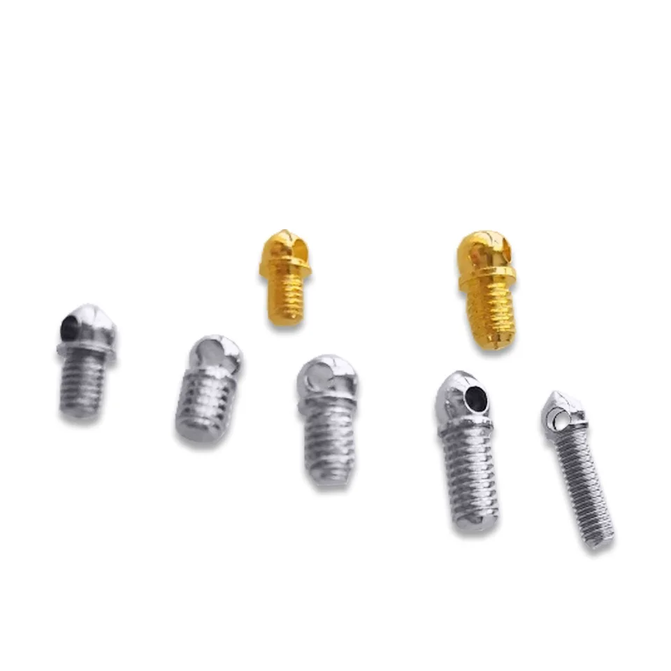 Led lamp accessories 10pcs M3 M4 gold-plated silver-plated with hole screw straight rod fisheye screw for crystal lamp pendant fixture