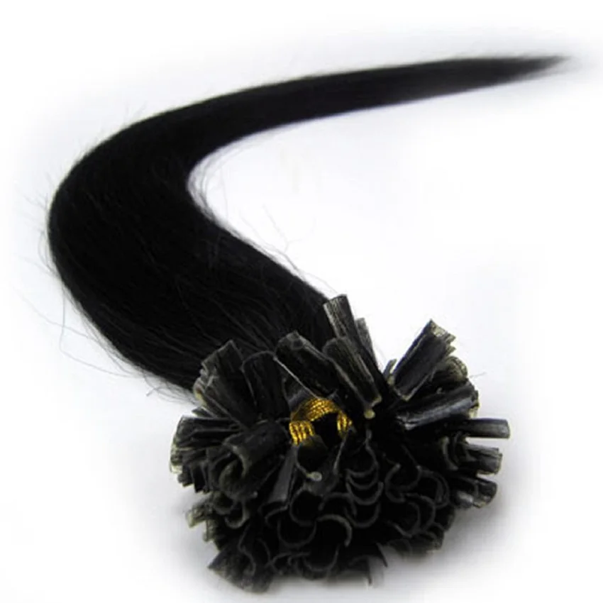 ZZHAIR 16 " 26" 100% машинные человеческие волосы для наращивания Remy капсула