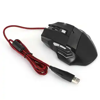 

Wired Gaming Mouse Backlight Colorful Mice Professional 800-2000 Adjustable DPI Desktop Notebook Computer Mouse