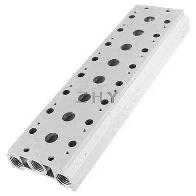 

Aluminum 8 Row Stations Manifold Solenoid Air Pilot Valve Base