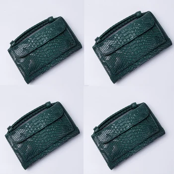 

Luxury Cowhide Leather Clutch Shoulder Cross-body Bag Small Crocodile Pattern Genuine Leather Clutch Chain Women's Gift