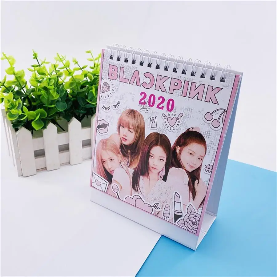 Blackpink Kpop GOT7 Blackpink X1 милый Настольный календарь фото картина Годовая программа подарок - Цвет: Blackpink
