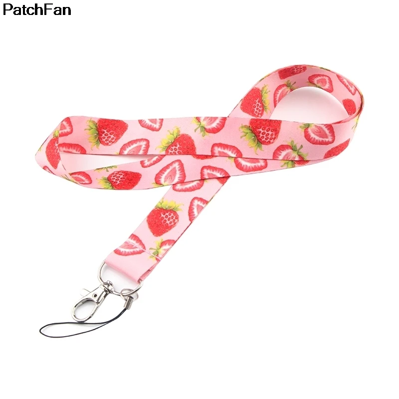 20pcs/lot A2619 Patchfan summer watermelon fruits Lanyard for Key Phones USB Keys Keychains ID Name Tag Badge Holders Webbing