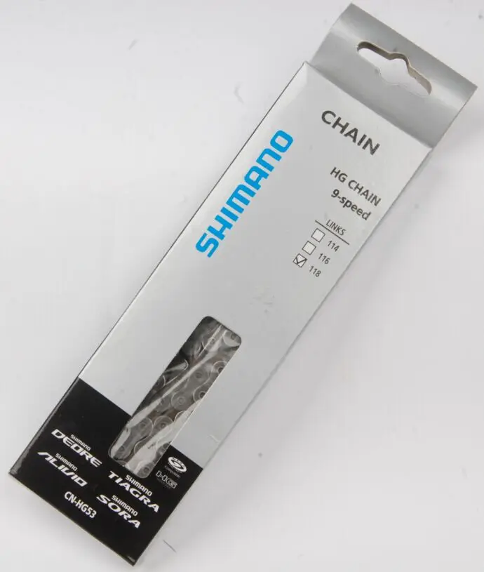 HG53 118L Shimano CN-HG53 Deore Tiagra супер узкий 9-Скорость велосипедной цепи 118L - Цвет: HG53 118L