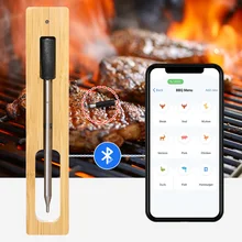 Thermomètre intelligent sans fil pour Steak et viande, connexion Bluetooth, numérique, pour four, barbecue, fumoir, rôtissoire, barbecue d'extérieur 