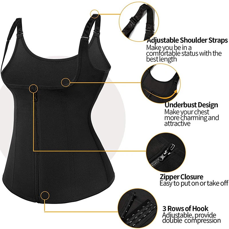 Women Neoprene Shaperwear Waist Trainer Push Up Vest Tummy Belly Girdle Body Shaper Waist Cincher Corset Faja Slimming Belt body shaper waist trainer